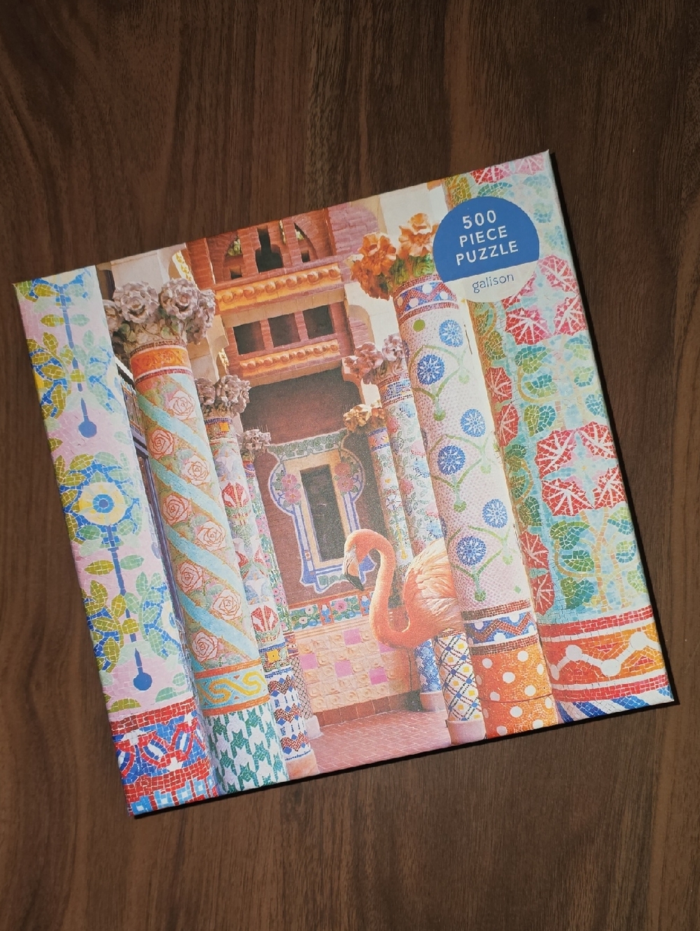 Galison Mosaic Hall 500-Piece Colorful Columns Puzzle
